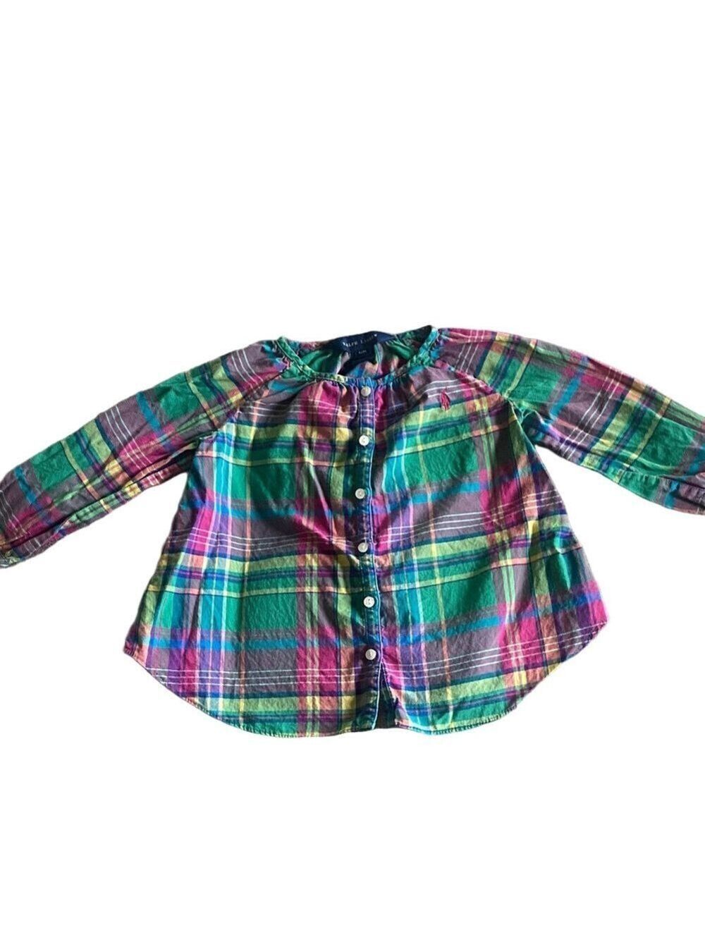 Ralph Lauren Multicolor Plaid Button Down Shirt 12 Months